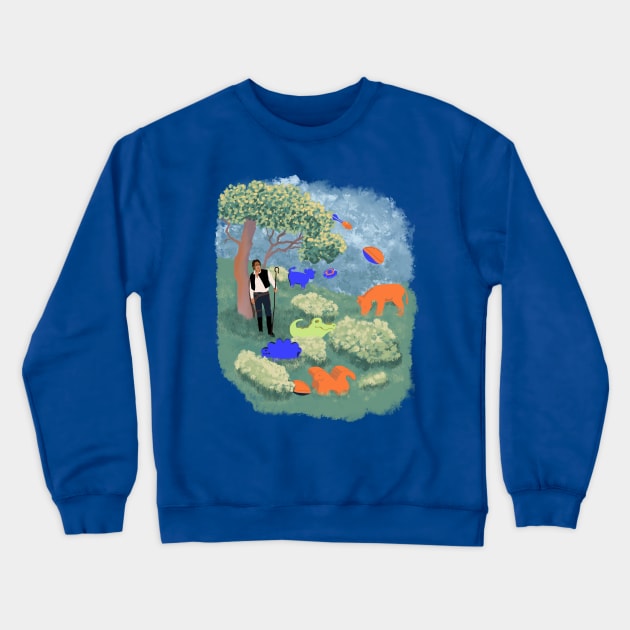 Who’s Scruffy Lookin? Crewneck Sweatshirt by seamustheskunk